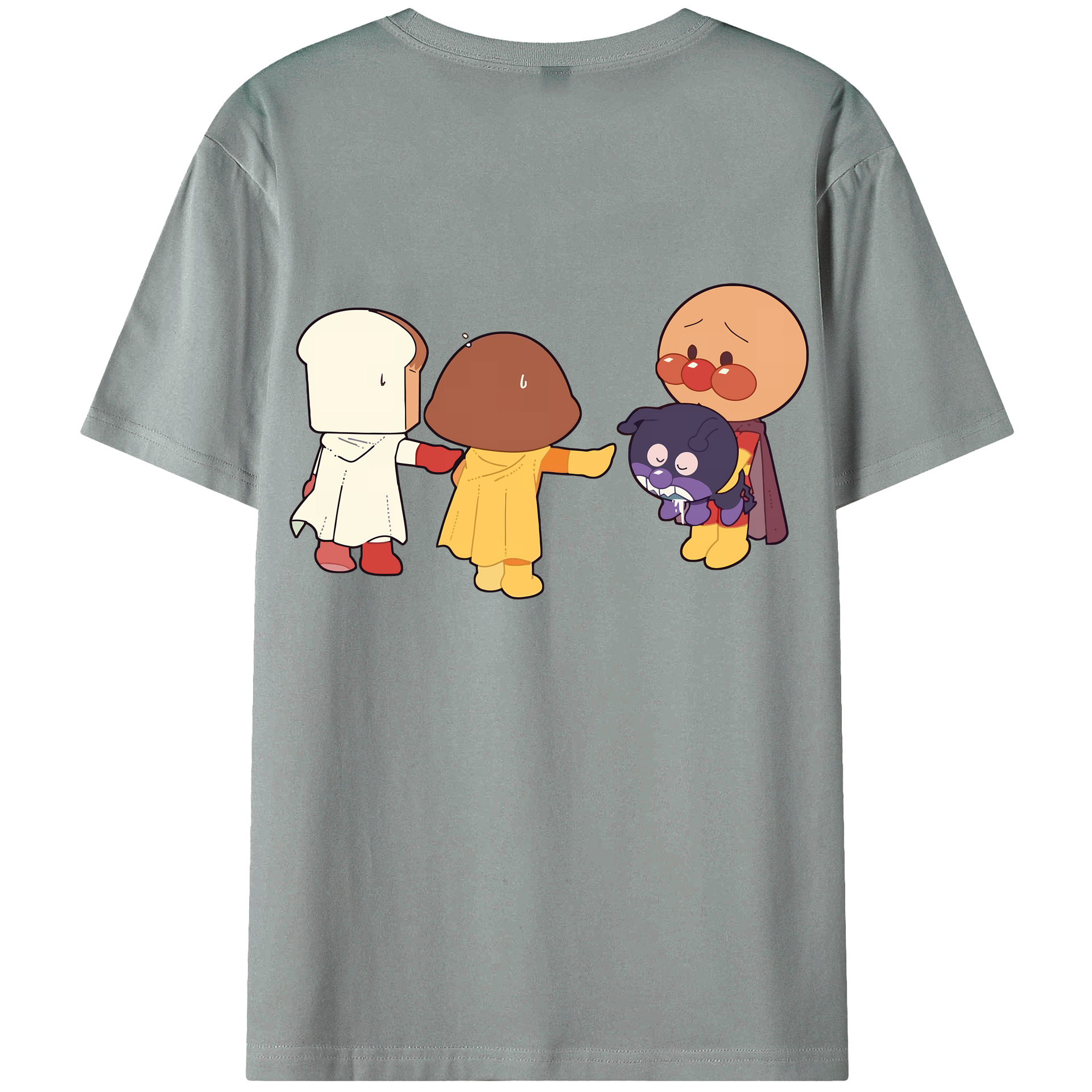 （画像用） アンパンマン Anpanman 綿100％ メンズ半袖Tシャツ（バックプリント） 通気性